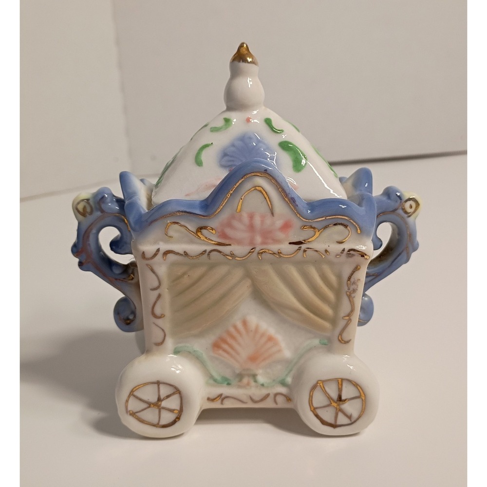 Precious Nursery Trinket Keepsake‎ Box Victorian Pastel Circus Wagon Theme - Picture 2 of 13